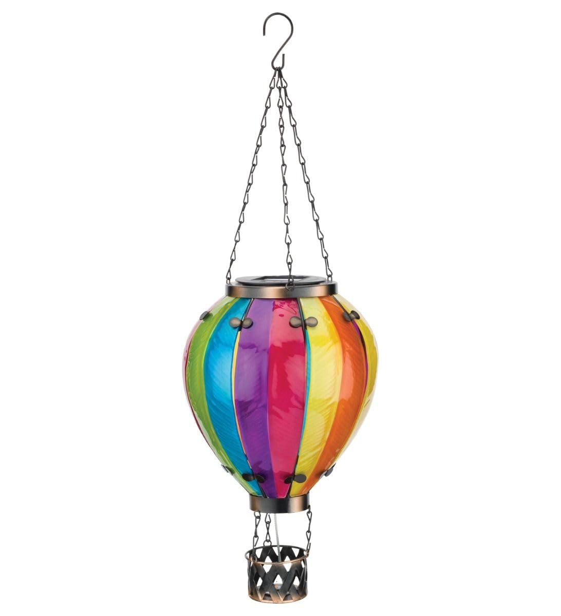 Regal Art & Gift Hot Air Balloon Solar Lantern - Hanging Solar-Powered Led Lights, Waterproof Portable Decorative Outdoor Lamp M