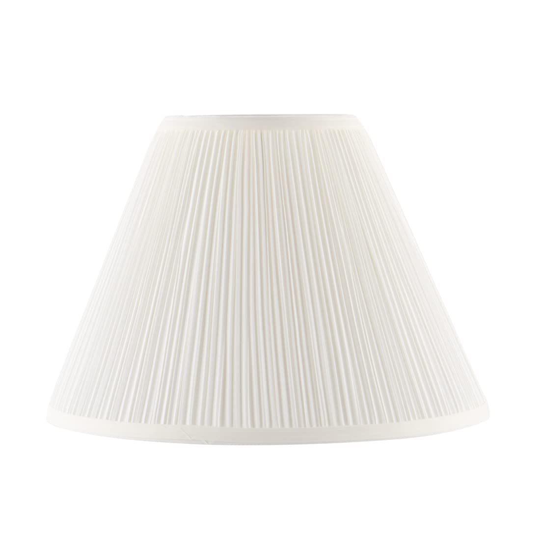 Aspen Creative 33166, Mushroom Pleated Traditional Powder White Spider Lamp Shade, 6-1/2 Top x 15 Bottom x 11 Slant