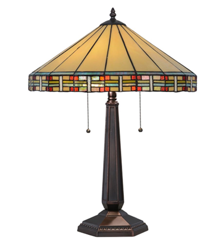 Meyda Tiffany Lighting Fixture, 24in Height, Metal, Mahogany Bronze Finish, Model 144960