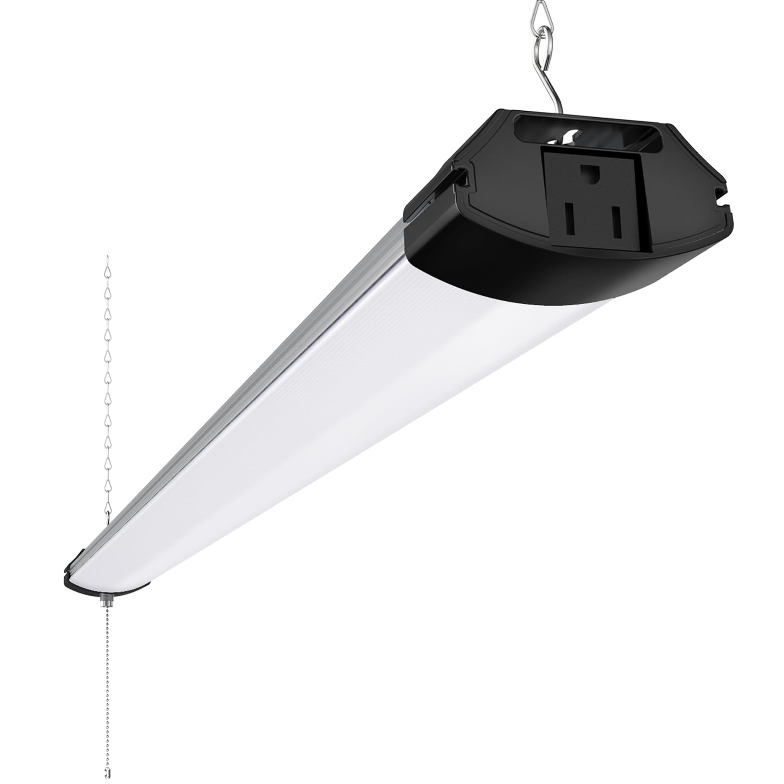 Barrina LED Shop Light, 10000LM, 84W, 4FT, 6500K, Aluminum, Linkable Fixture, Model BASP-4FT-84FLM-