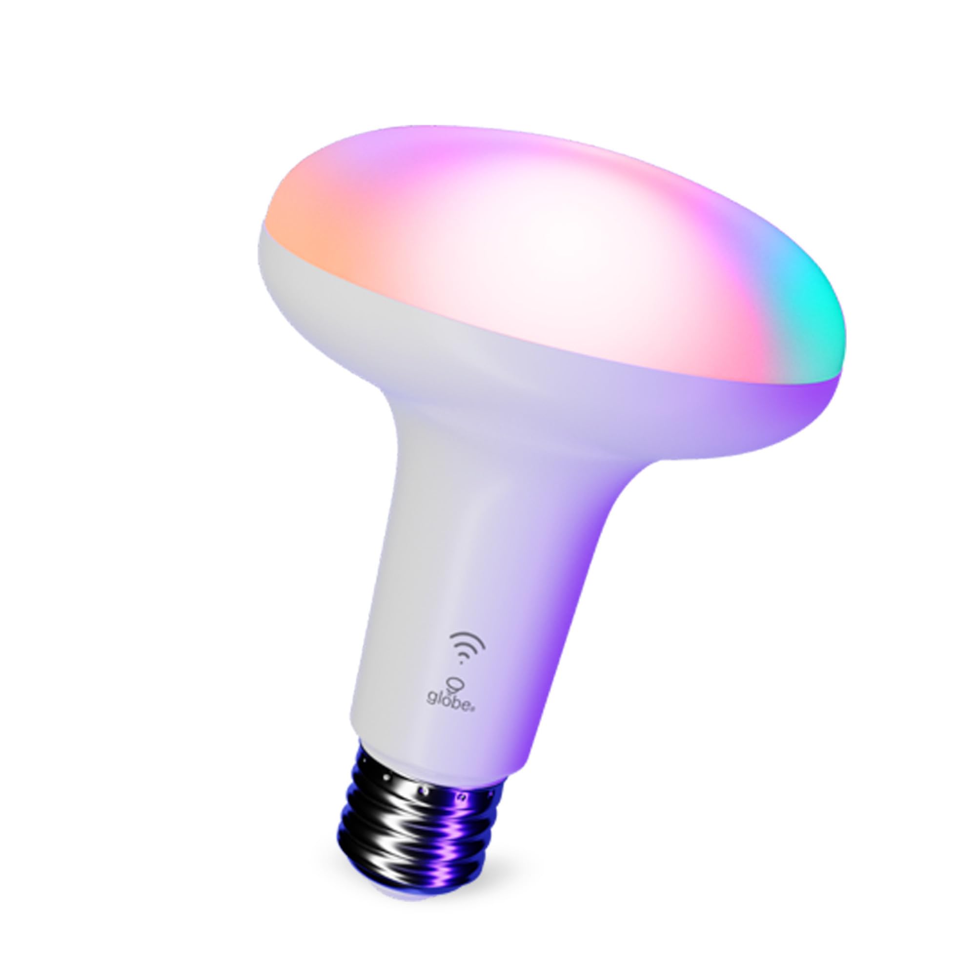 Globe Electric 50594 Works with Alexa Only Wi-Fi Smart Multicolor Changing RGB Tunable White Frosted LED Light Bulb, Voice Activ
