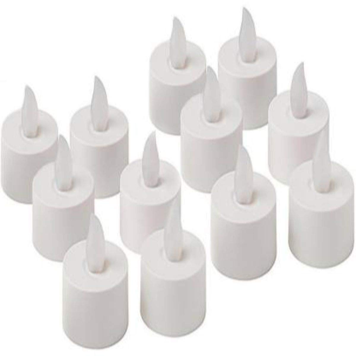 Rangwell Battery Operated LED Candle Tealight Diya Decorative Lights for Home Wall Lighting Decoration (White Pack of 12)