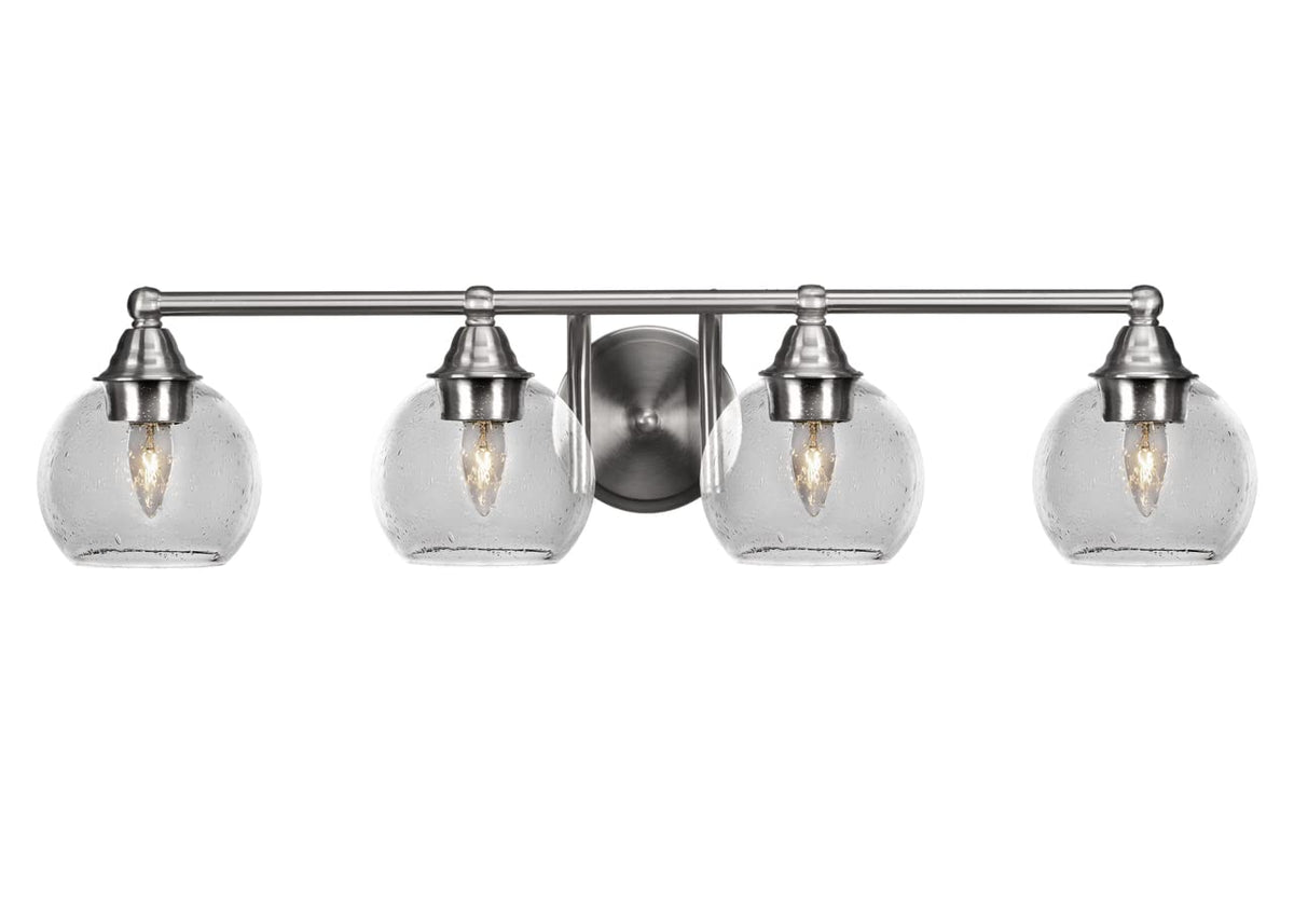 Toltec Lighting Paramount 4 Light Bath Bar In Brushed Nickel (3424-Bn-4100)
