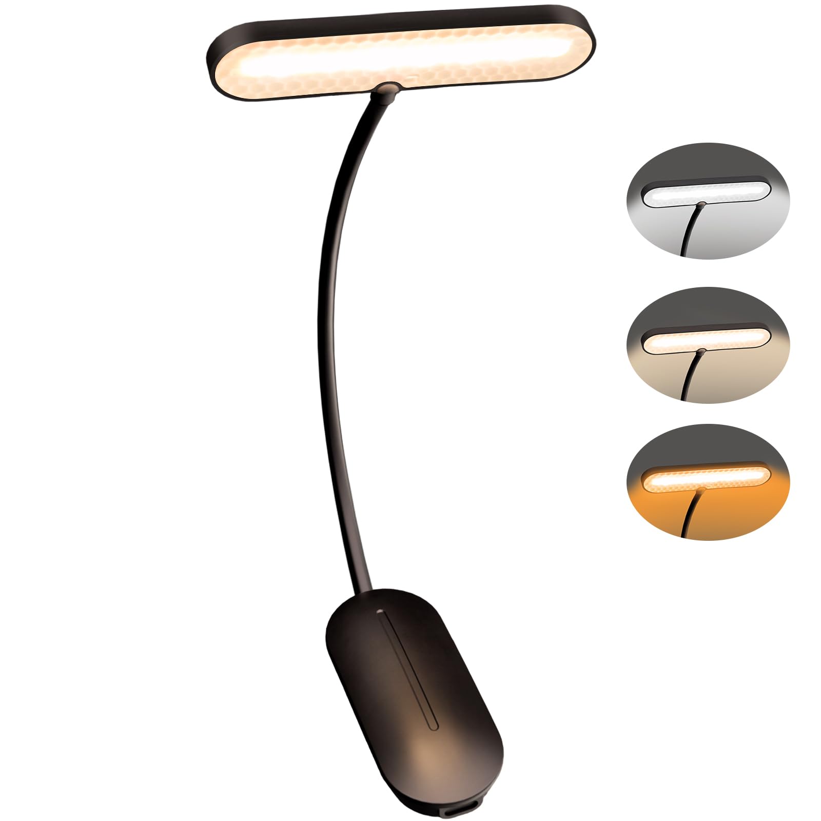 Book Lights for Reading at Night  Reading Light for Books in Bed  Portable LED with 3 Brightness Levels 80 Hours Runtime Rechargeable Clip Lamp for Books Magazines Travel Student For Mature Users Night Readers