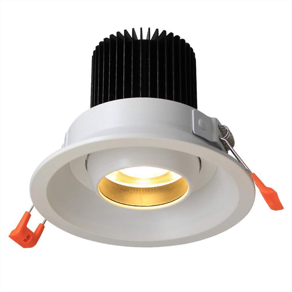 OZZKI Recessed 12W Recessed Downlight Round Ceiling Light Fixture, 3000K 4000K Washing Lights 102mm Cut Hole No Flicker Lighting