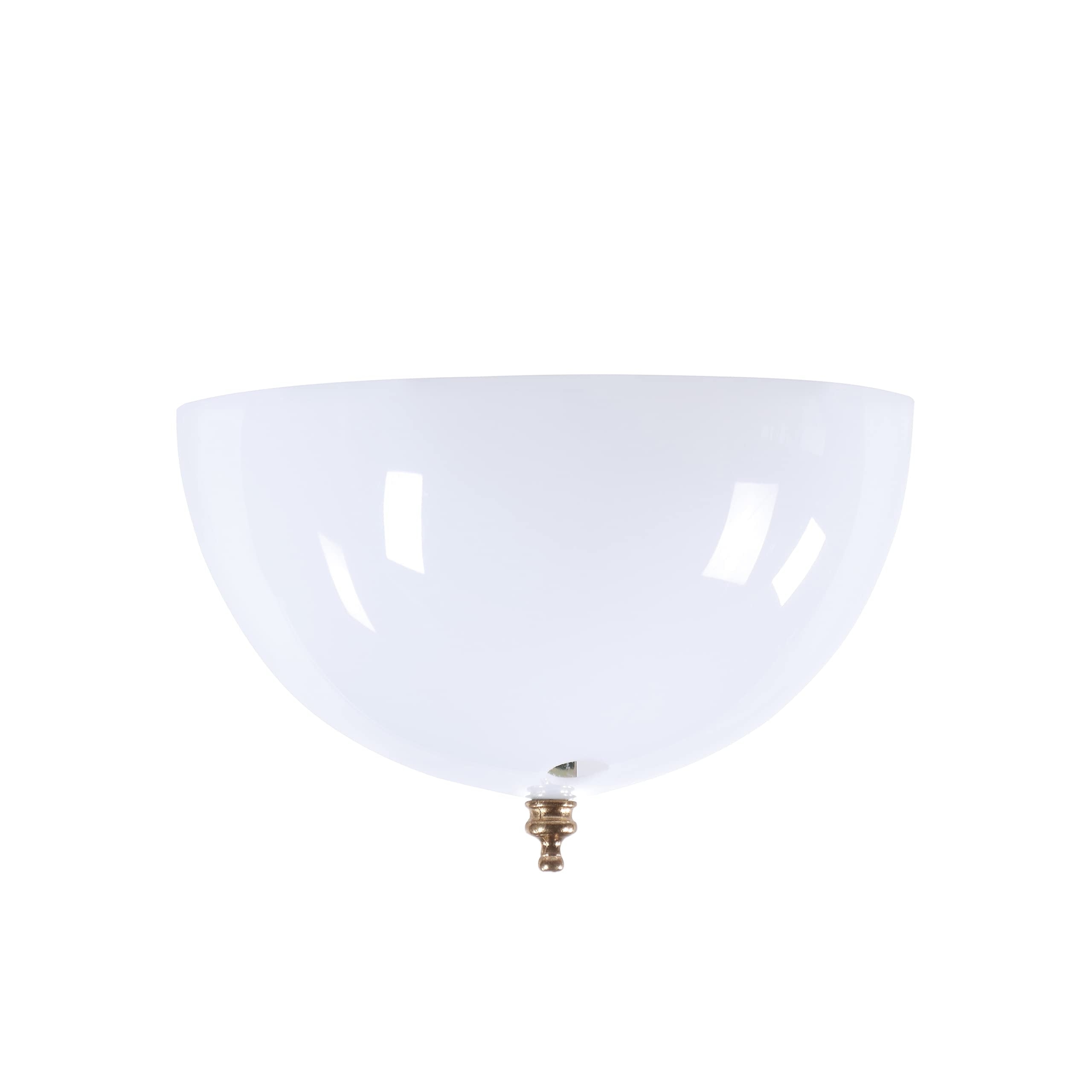 Aspen Creative Clip-on Tulip Shade for A-Type Bulbs, 8" Diameter x 4" Height, White Finish, 2 Pack, Model 28003-15-2