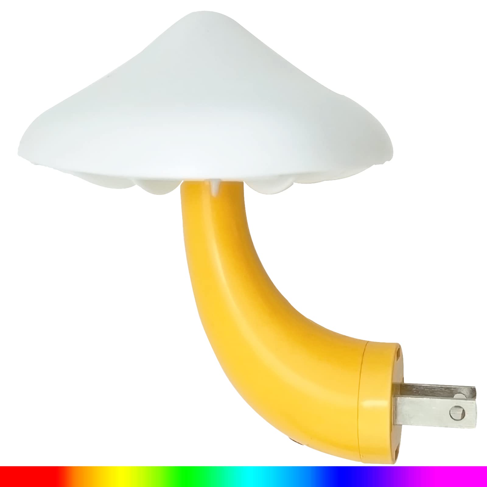 Ibetterlife Mushroom Sensor Led Night Light - Plug-In 7 Color Changing Mushroom Lamp, Mini Dream Bed Cute Colourful Nightlight F