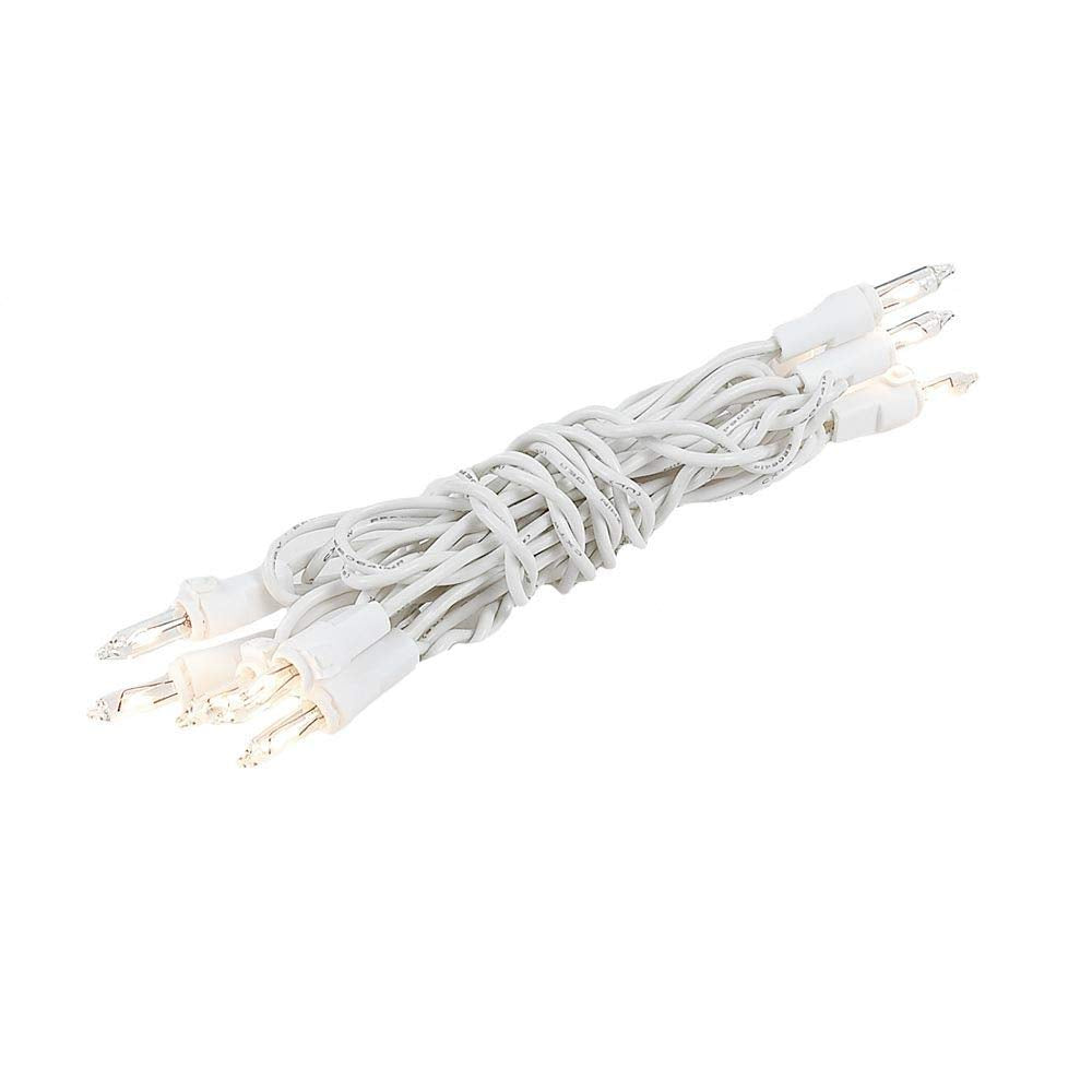 Novelty Lights 10 Light Clear Christmas Craft Mini Light Set, Non-Connectable, White Wire, 5.5' Long