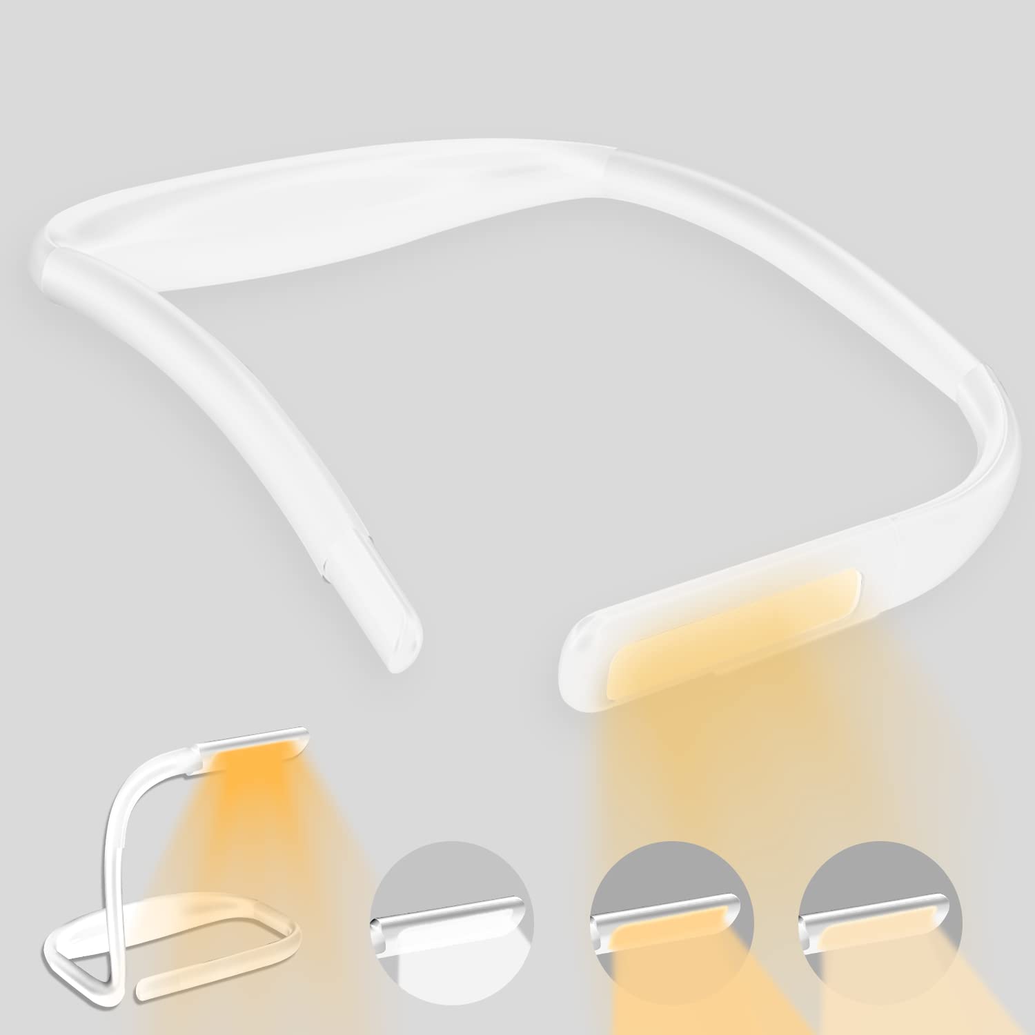 Led Neck Reading Light, Book Light For Reading In Bed, Adjustable Brightness Desk Lamp,3 Color, With Bendable Arms, Suitable For