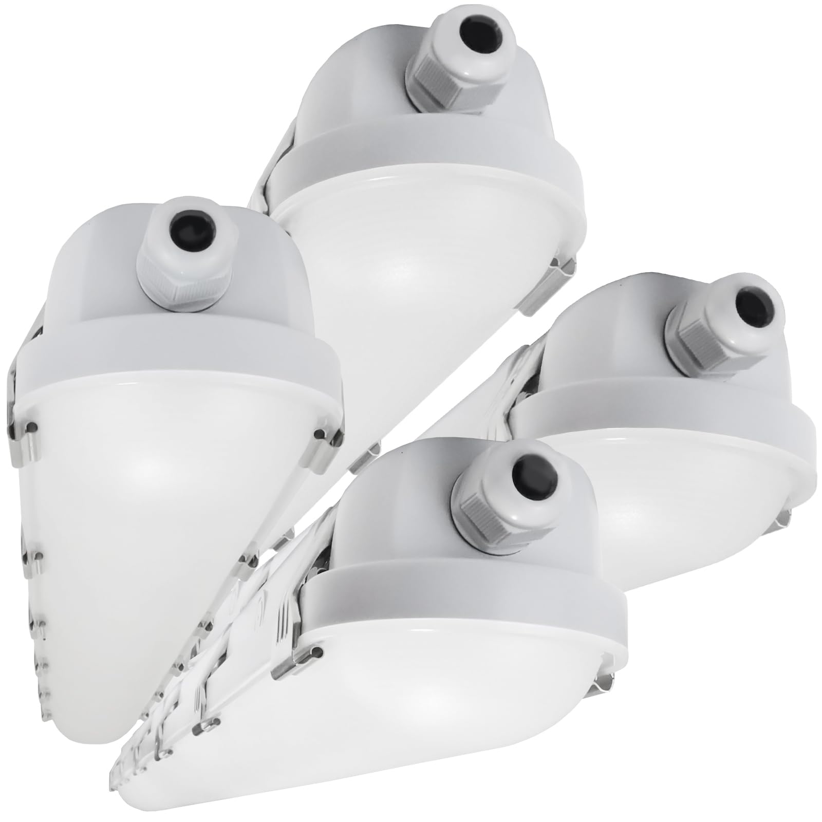 HYPERLITE 65W 4pack LED Vapor Proof Light, 8645lm 4FT 45W/55W/65W Vapor Tight Light Fixture, 4000K/5000K/6000K Selectable,IP65 E