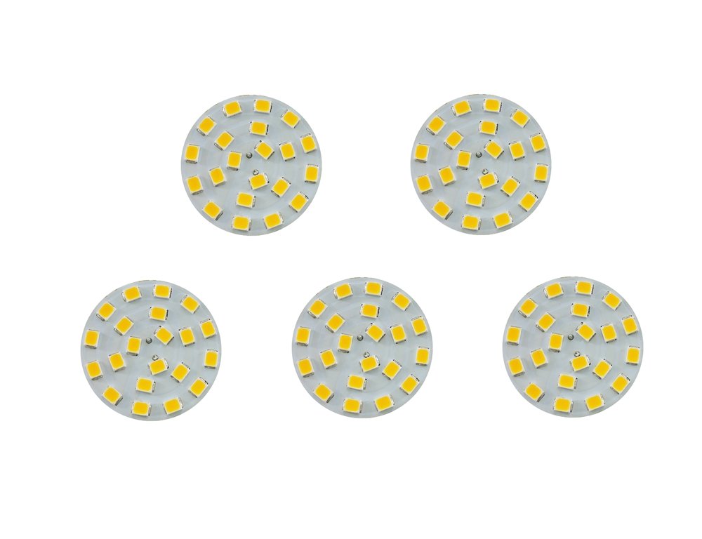 CBconcept LED G4 Bulbs, 5 Pack, 320 Lumens, 2W (20W Equivalent), Warm White 3000K, Dimmable, JC G4 BiPin