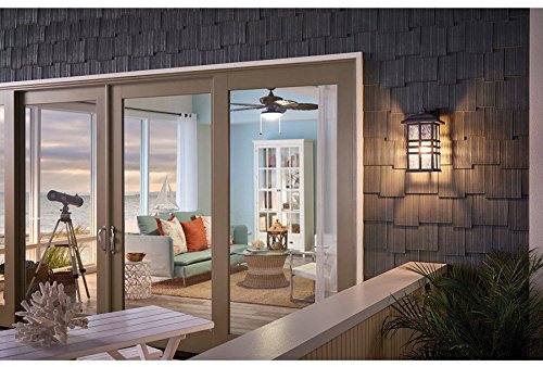 Kichler Beacon Square 12" Outdoor Wall Light - Clear Hammered Glass, Old Bronze, Model 49829OZ