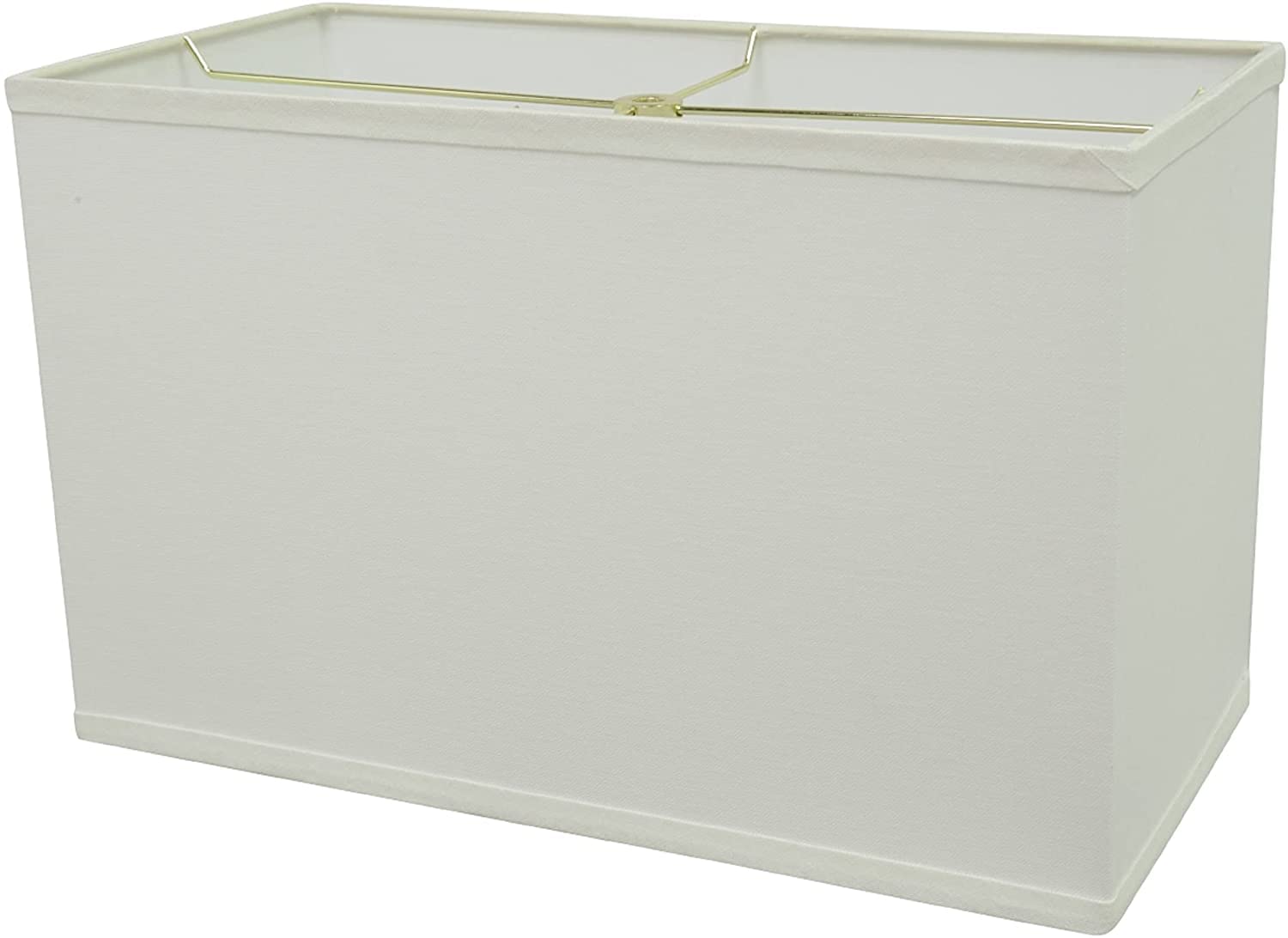 Aspen Creative 36005A, Transitional Rectangular Hardback Shaped Construction White, Wide (8&quot; + 16&quot;) X 10&quot; Spider Lamp Shade