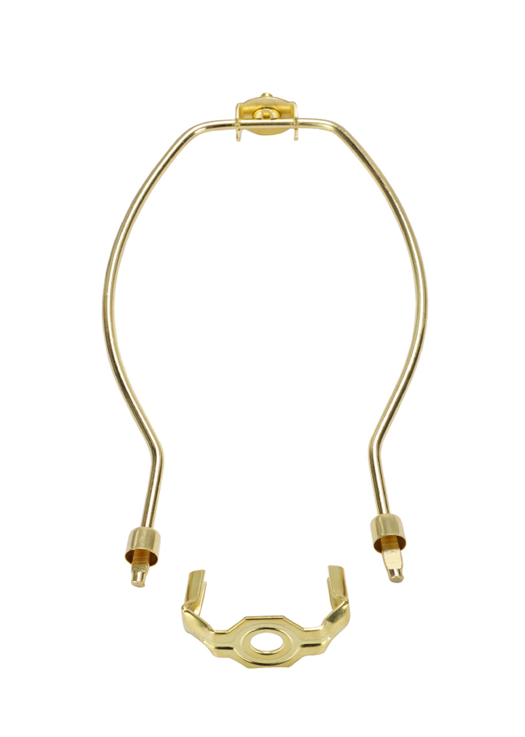 Aspen Creative 10in Lamp Harp, Polished Brass, Metal, Model 20006-1