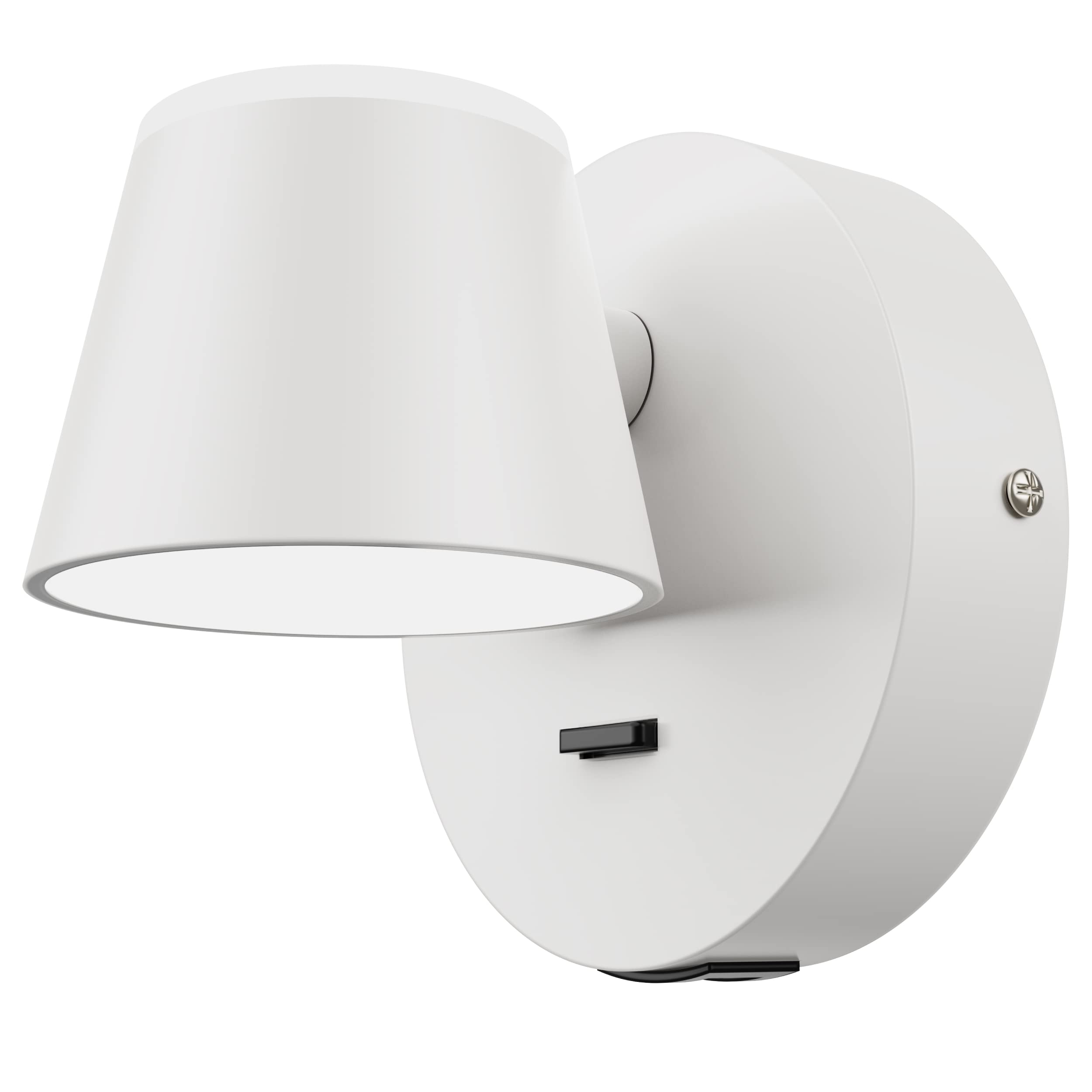 Ursola Wall Light Led Wall Sconce With On/Off Switch Usb Charging Port 110 Volt Hardwired Wall Lamp 350 Rotatable Up Down Sconce