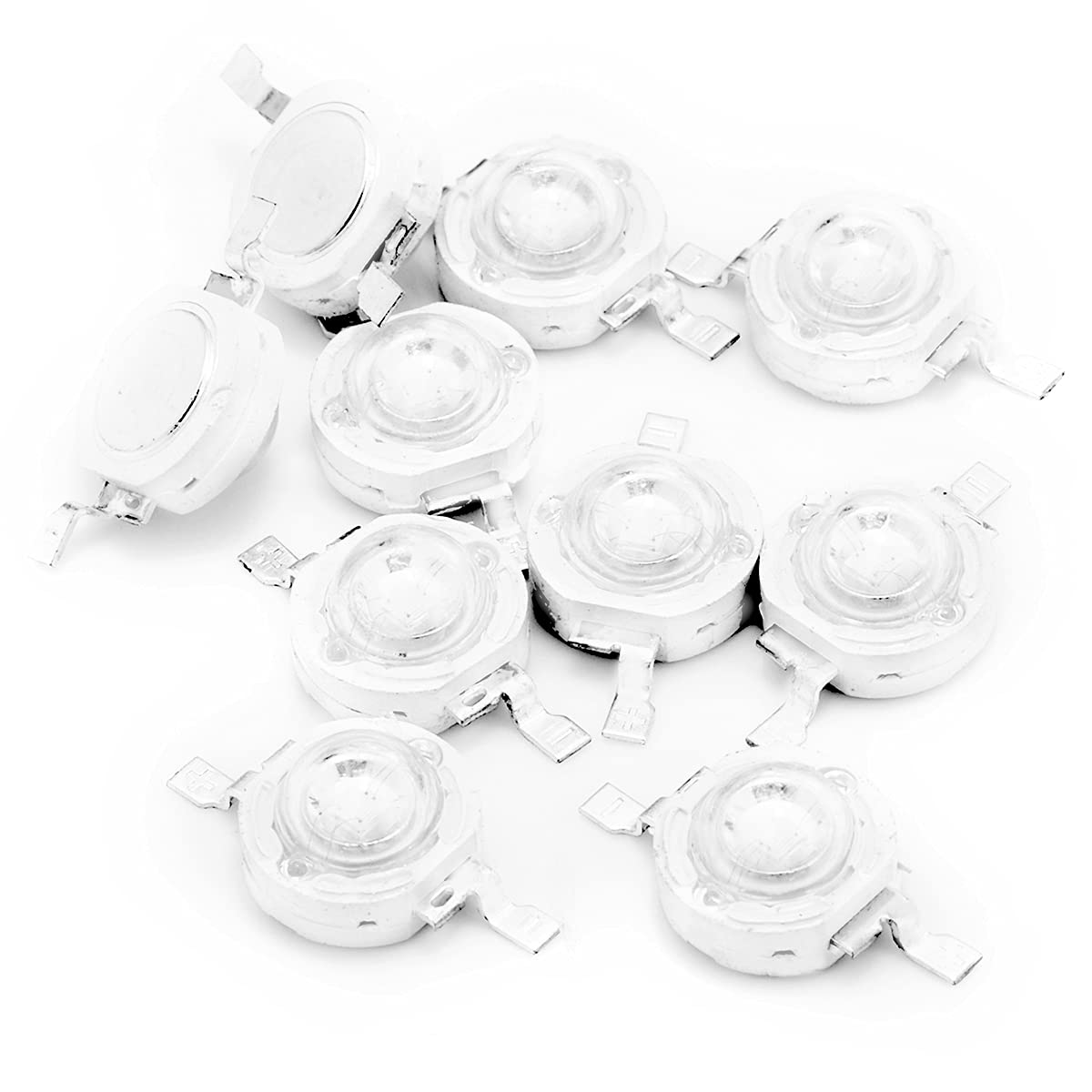 CHANZON 10 pcs 3W Royal Blue LED Grow Light Chip - 440nm, Aluminum SMD COB Diode for Hydroponic Aquarium