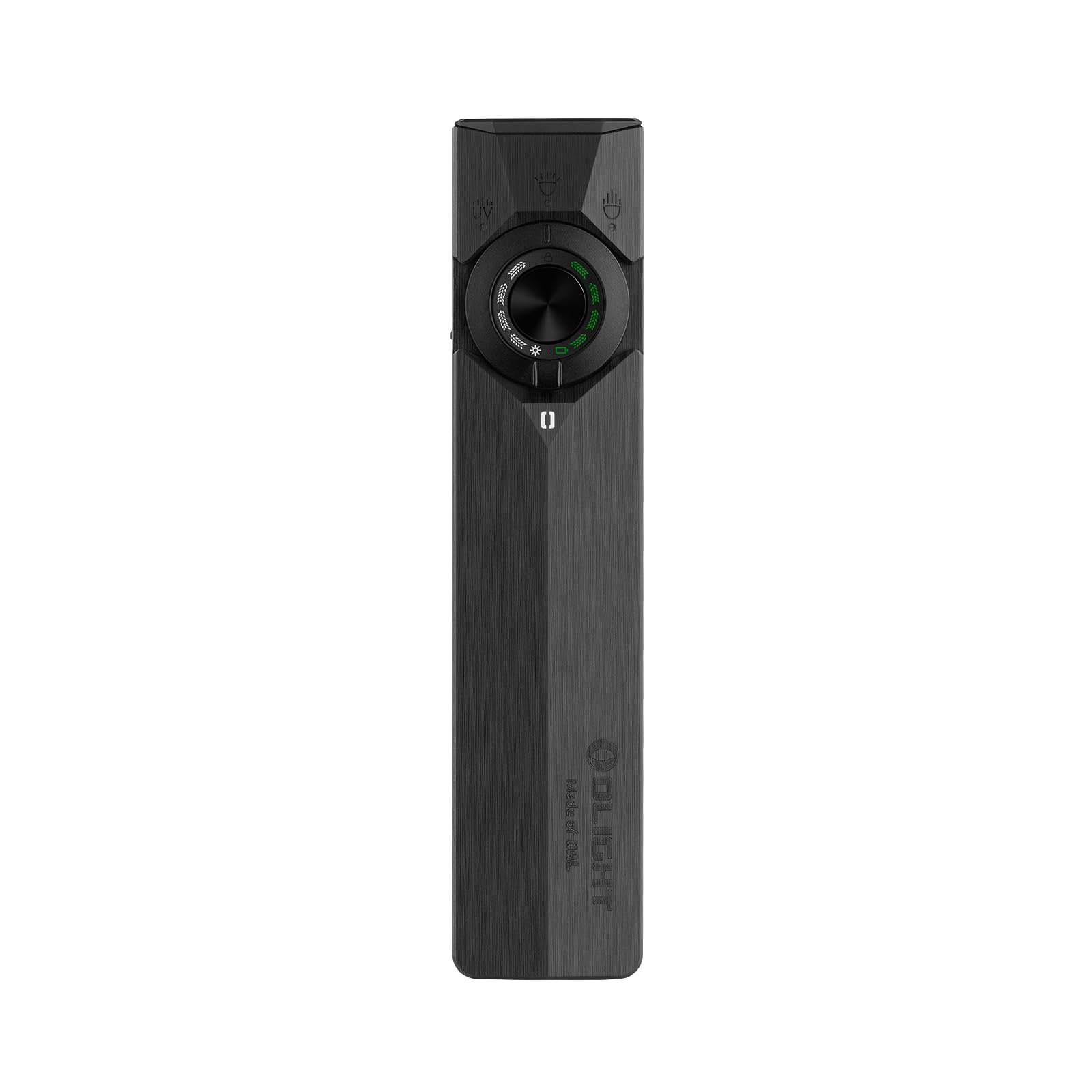 OLIGHT ArkPro Ultra EDC Flat Flashlight  Rechargeable Portable Flash Light  1700 Lumens with White LED  UV and Green Beam for Working  Emergency  Camping  Everyday Carry (Onyx Black)