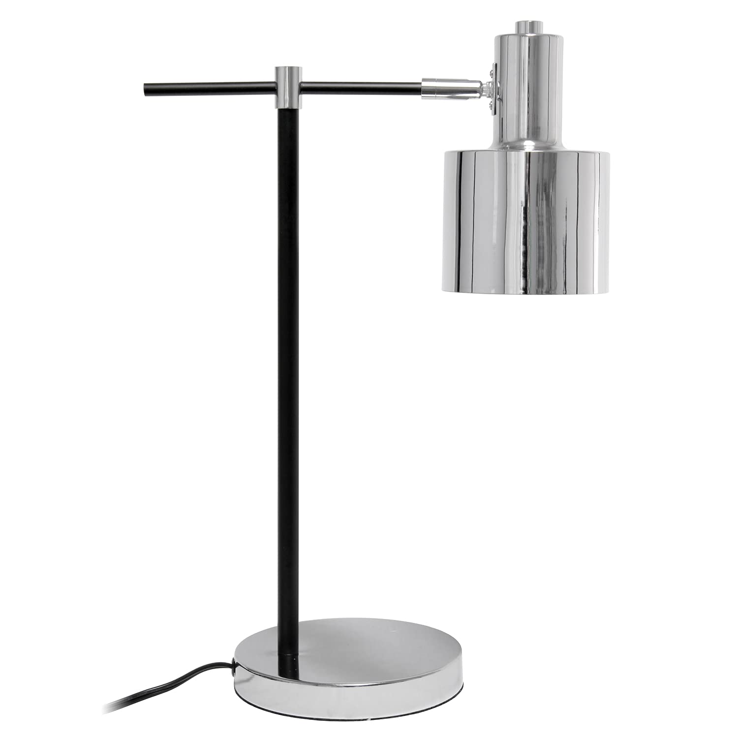 LALIA HOME Mid Century Modern Table Lamp, Chrome, Iron, Model LHT-4001