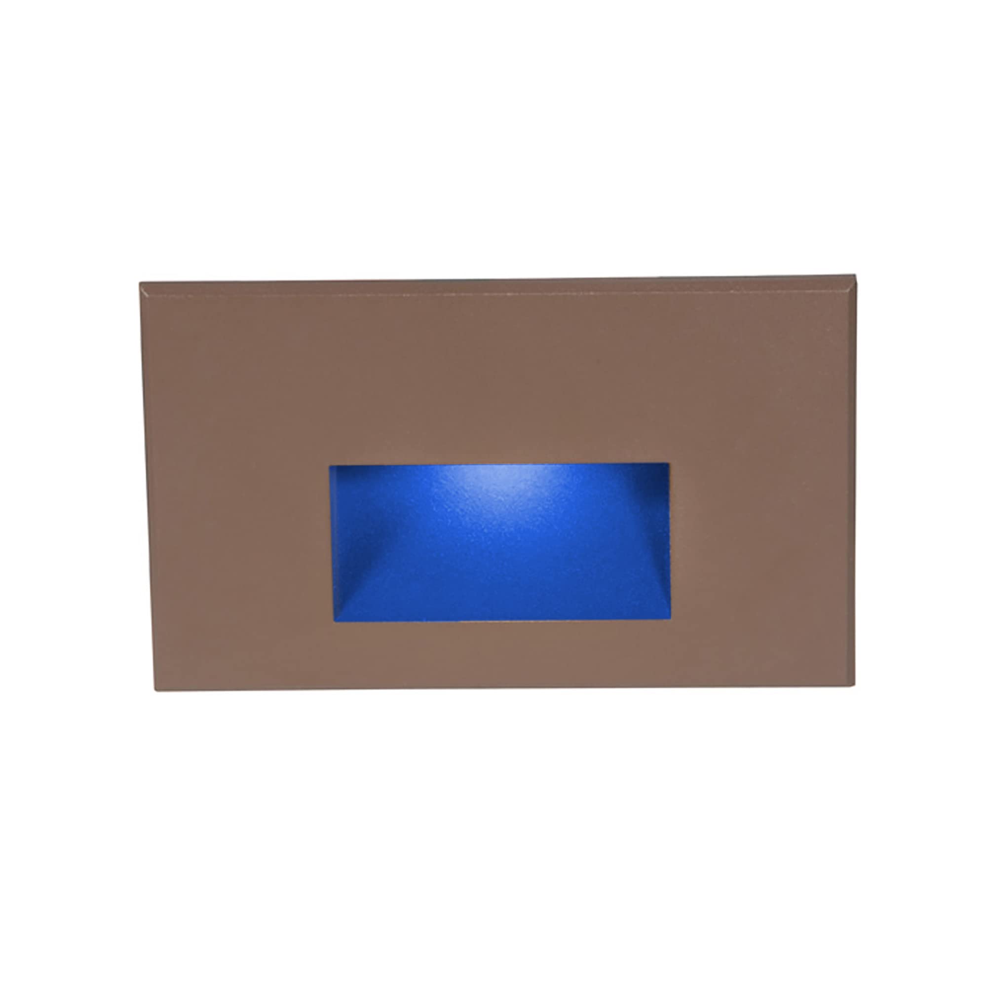WAC Landscape Lighting, LEDme 120V LED Horizontal Indoor and Outdoor Step and Wall Light Blue in Bronze