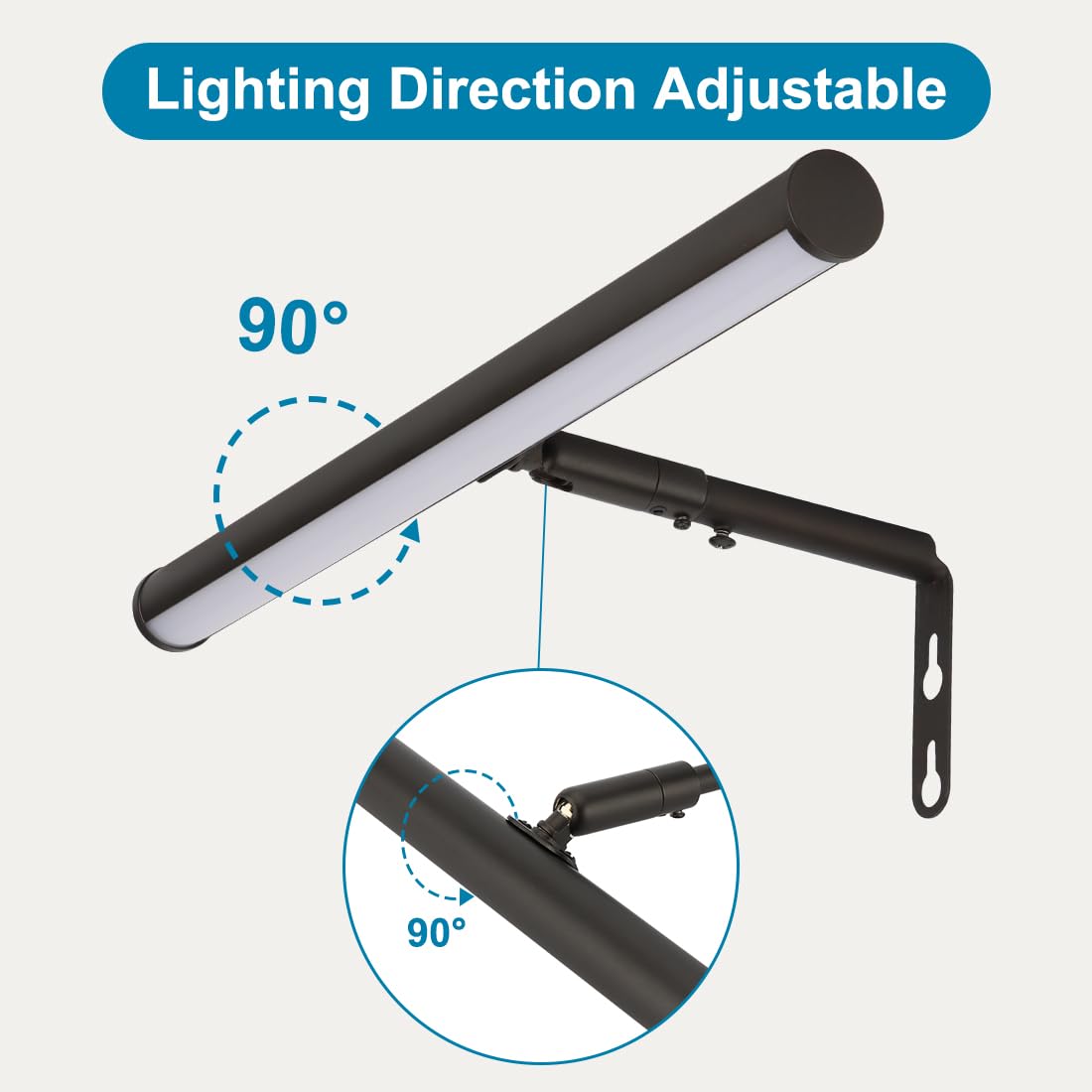 Xbuyee Led Picture Lights For Paintings Plug In, 14 Inch 4W Adjustable Art Light Gallery Wall Light For Display Art Work, Oil Ru
