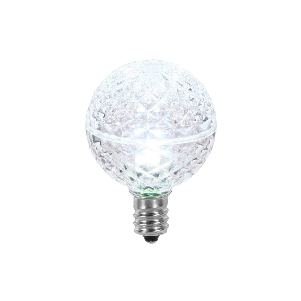 Vickerman G40 Led Bulbs, Cool White, E12 Nickel Base, 0.45W - Pack Of 25