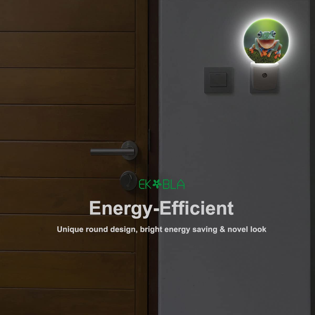Ekobla Cute Frog Night Lights Plug Into Wall Green Frog Pond Animal Summer Night Lamp Home Auto Sensor Led Dusk To Dawn Light Fo