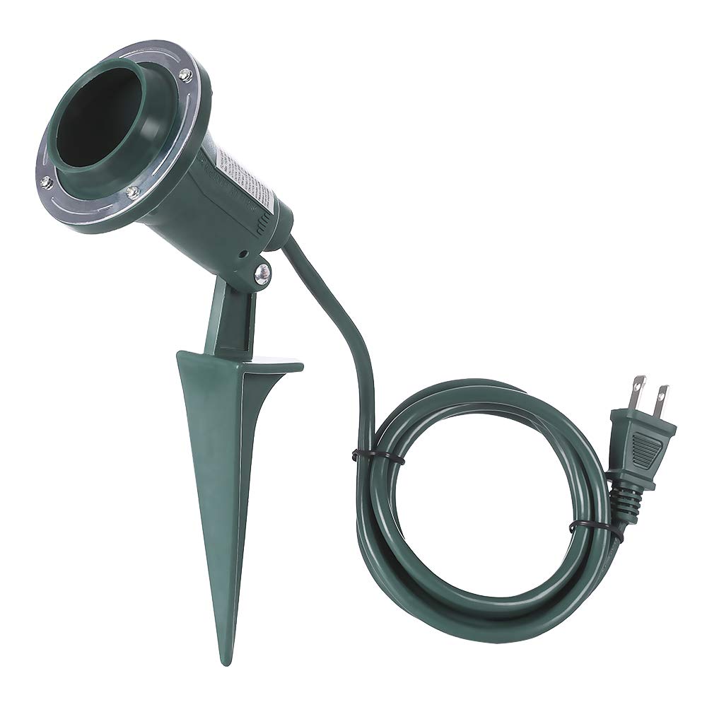 AizzKry Outdoor Spotlight with Ground Stake, Durable Floodlight Fixture, Weather Resistant, Heavy Duty for Yard, Flag, Holiday D