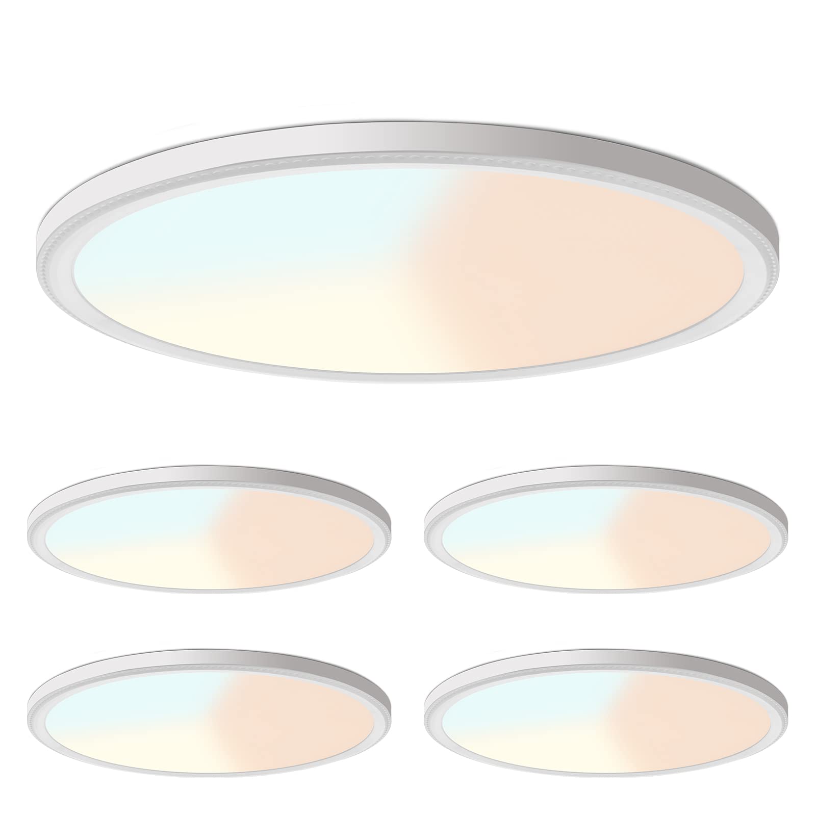LZHOME 4Pack LED Ceiling Light, Ultra-Thin 42W 4500LM, 15.8 Inch, 3000K/4500K/6000K, White