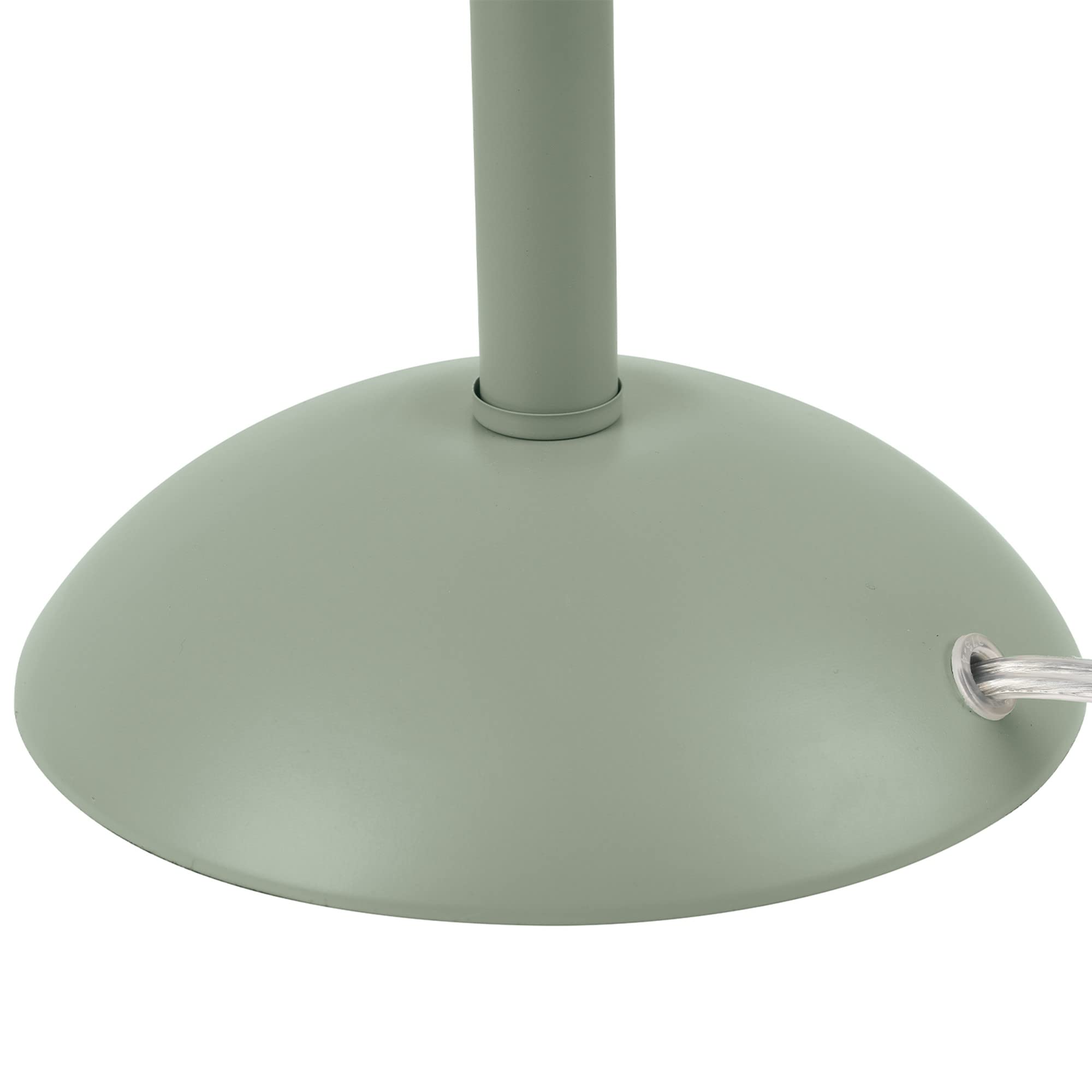 Globe Electric 65850 Haydel 21" 2-Light Table Lamp, Sage Green Metal, Double Pull Chain