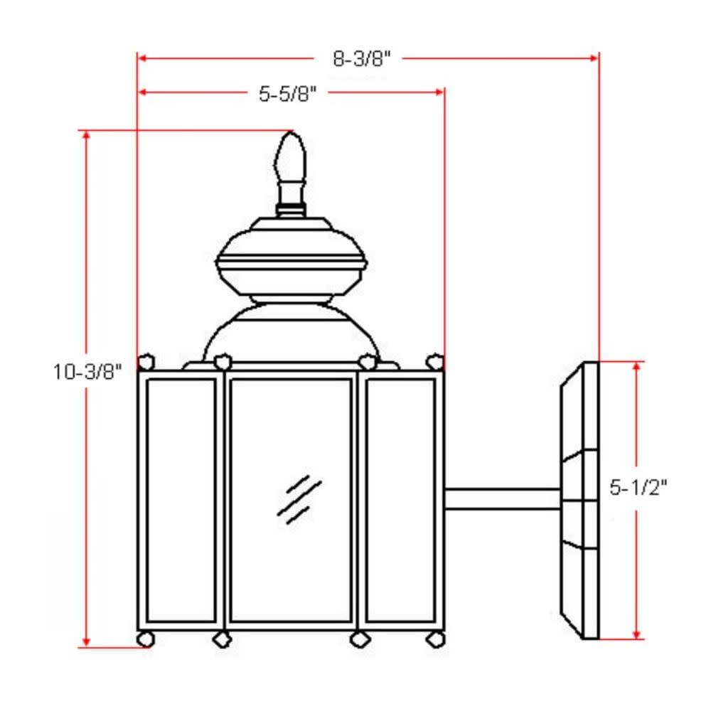 Design House Augusta 1-Light Wall Light, Dimmable, Clear Glass, Solid Brass, Model 501833, Indoor/Outdoor, Perfect for Porch & Patio