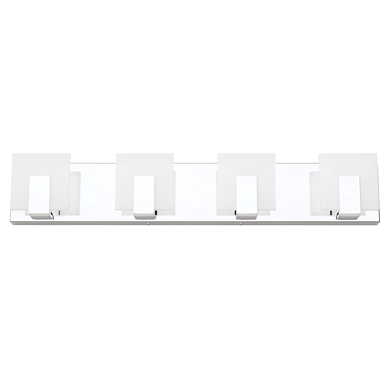 Aipsun 4 Lights Dimmable LED Vanity Light Chrome Frosted White Acrylic Model Ca-1105-4T-D