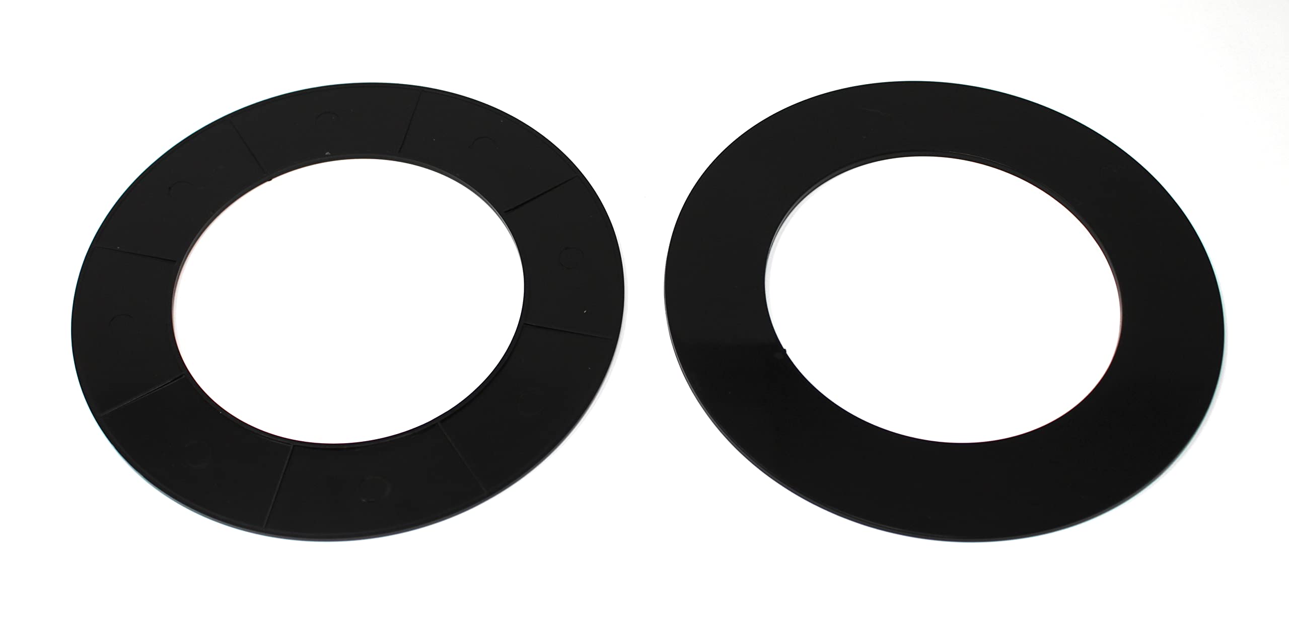 JSP Manufacturing Trim Rings Plastic Ring 10in Recessed Light Fixture, Black, 5 Trim Rings