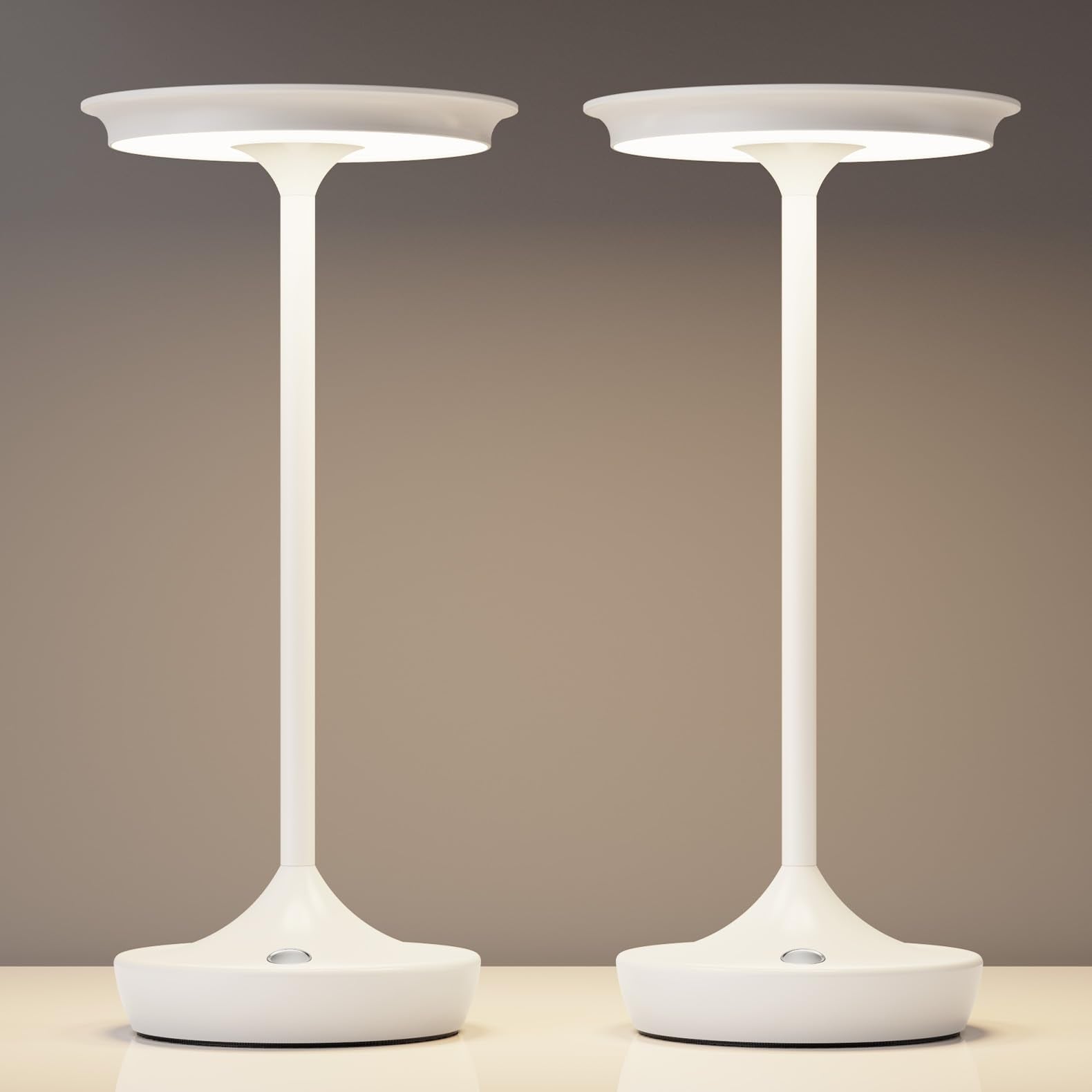 Tpczqj Led Cordless Table Lamp Rechargeable-Portable Battery Operated Lamps, 3 Color Touch Dimming Waterproof Light For Patio/Re