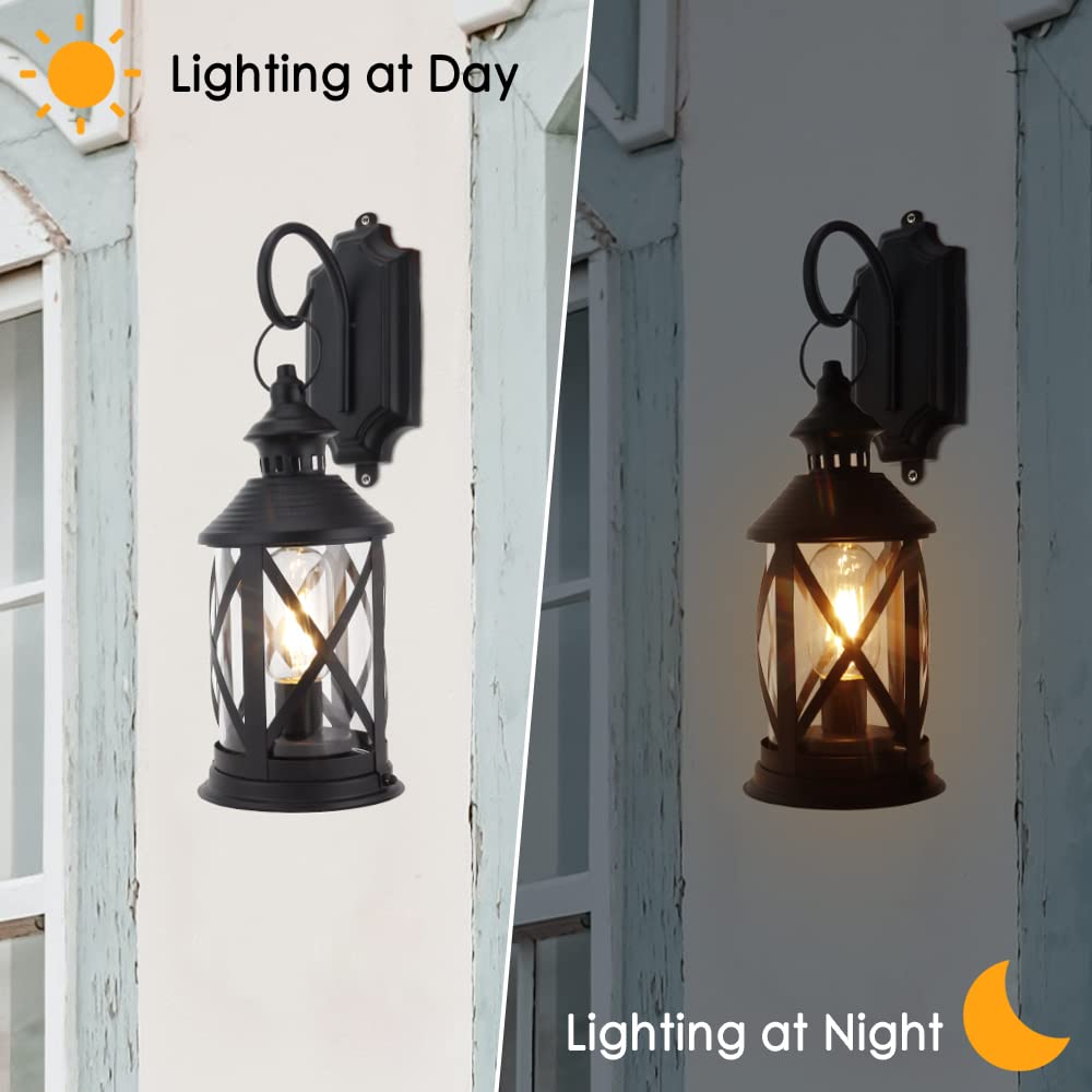 Trirocks Set Of 2 Battery Powered Metal Lamp 10'' Tall Decorative Cordless Table Lamps Led Edison Lights Hanging Lamps With Meta