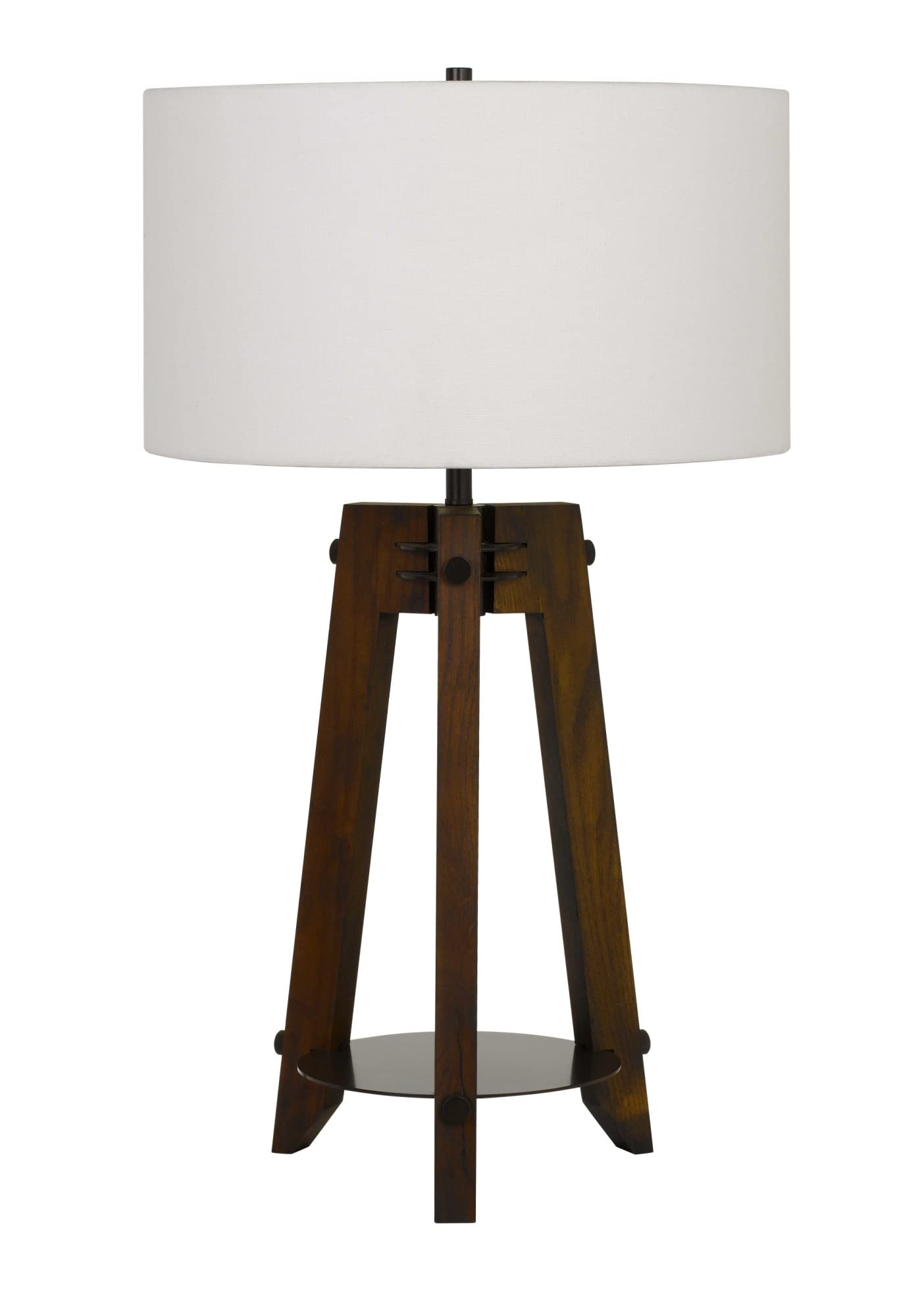 Cal Lighting Table Lamp Bilzen Collection 18in Bronze/Dark Ash Wood/Metal