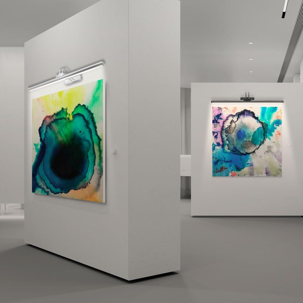 TIAUEU 26 Wireless Picture Lights, Rechargeable Battery Art Display Light with Remote Control, Dimmable/Timer Off Dartboard Ligh