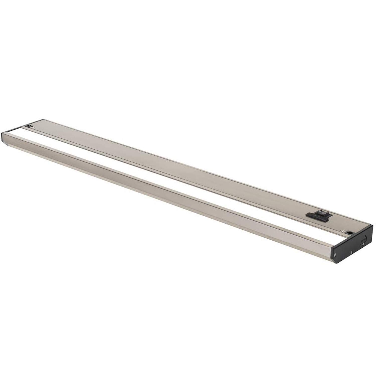 Led Under Cabinet Lighting Hardwired - Linkable Undercabinet Lights For Kitchen - 3Cct 24 Inch Satin Finish - Undercounter Dimmable Plug In Light Or Hard Wired - Under Counter Fixture Direct Wire