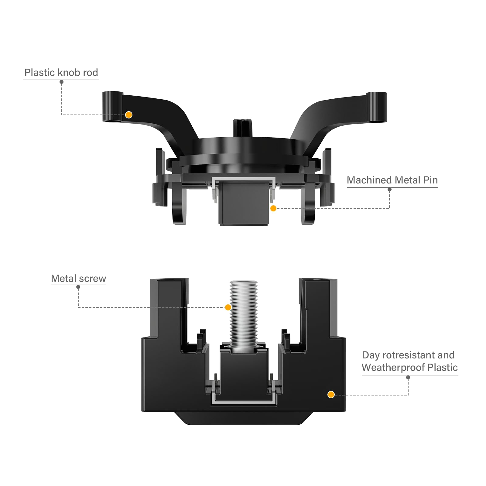 VenusManufacturing Wire Connector 2 Pack for Low Voltage Outdoor Lighting, Black Plastic, Model 8150-9801-01