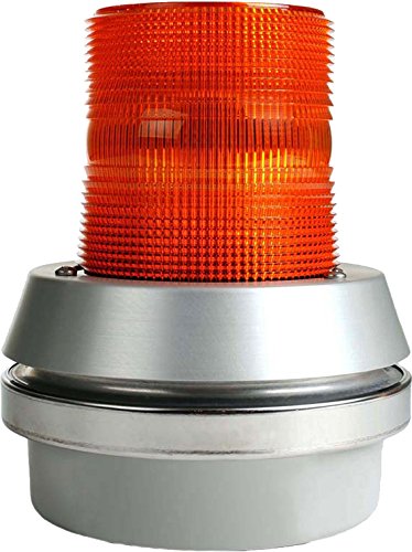 Edwards Signaling 51A-N5-40W Flashing Incandescent Beacon, Integrated Horn, 95/85 Db, 120V Ac, Amber, 24W, 189 Lumens