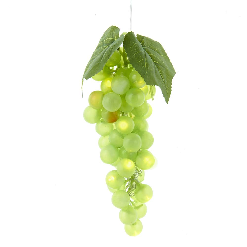 Kurt S. Adler 8-Inch Battery-Operated 20-Light Single Cluster Green Grape Lights