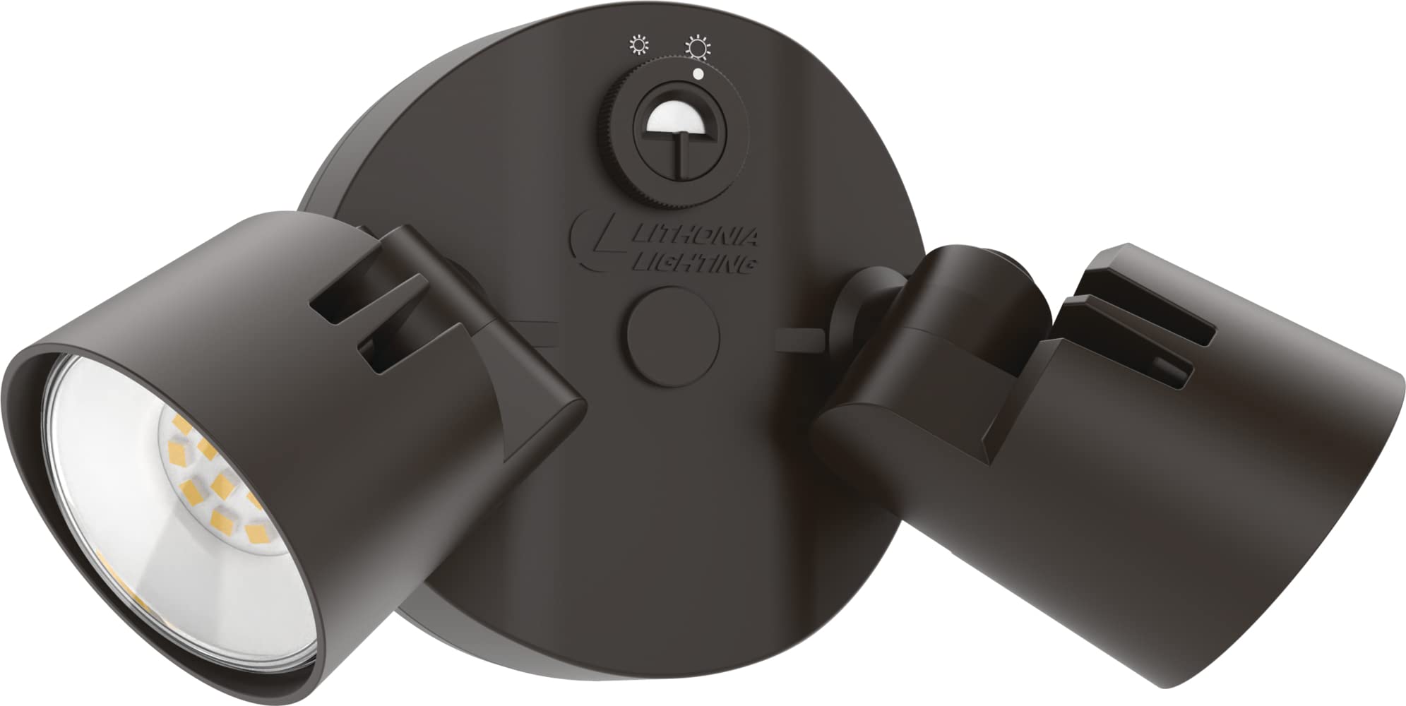 Lithonia Lighting HGX LED Flood Light, 2-Light, 1750-2750 Lumens, Photocell Sensor, Dark Bronze