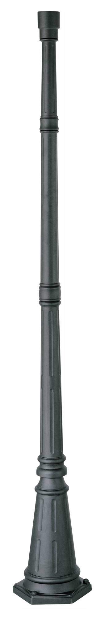 John Timberland Hepworth Traditional Outdoor Light Post and Cap Base Black Iron Aluminum Pole 76 3/4'' Accessory for Exterior Ho