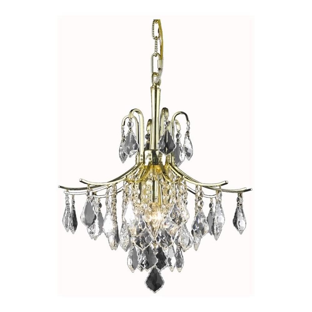 Elegant Lighting Living District Amelia 6-Light Transitional Metal Pendant In Gold Finish