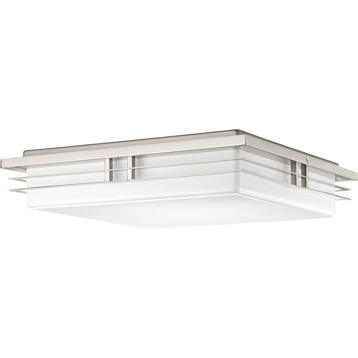 Progress Lighting Helm Collection Three-Light 18'' Led Flush Mount, Nickel