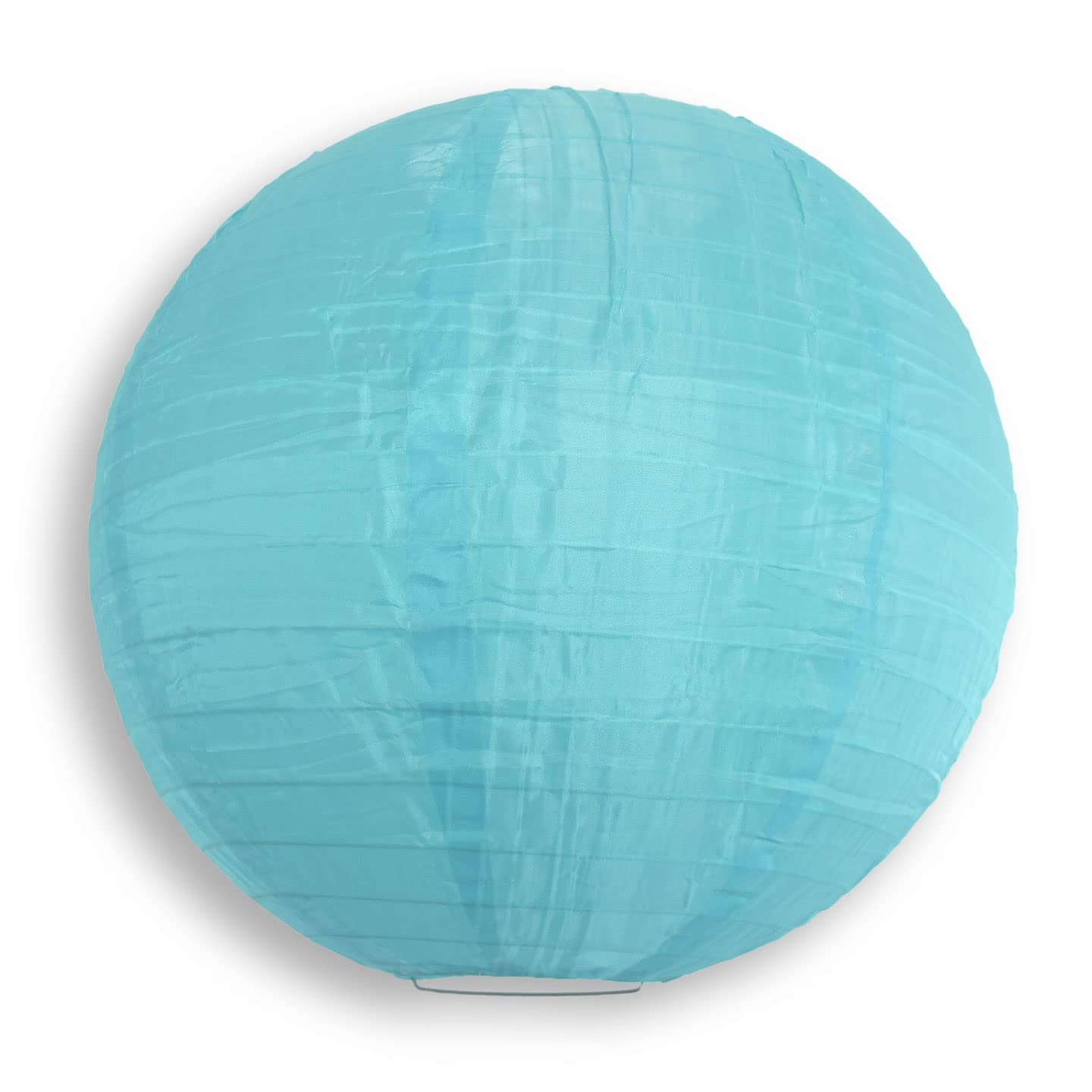 Paperlanternstore.Com 12 Inch Sky Blue Nylon Lantern, Even Ribbing, Durable, Hanging Decoration By Quasimoon