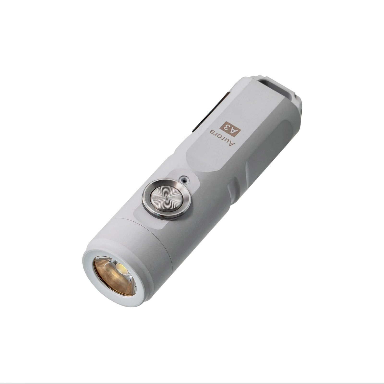 RovyVon A3 Gen 4 Keychain Flashlight 650 Lumens USB C Rechargeable G4-Mao White Lightweight Water-Resistant EDC