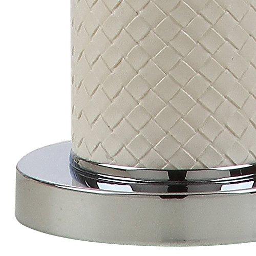 SAFAVIEH Table Lamp Set of 2, Modern Contemporary, Cream Woven, 32-inch, LED Bulbs Included, Model LIT4404L-SET2