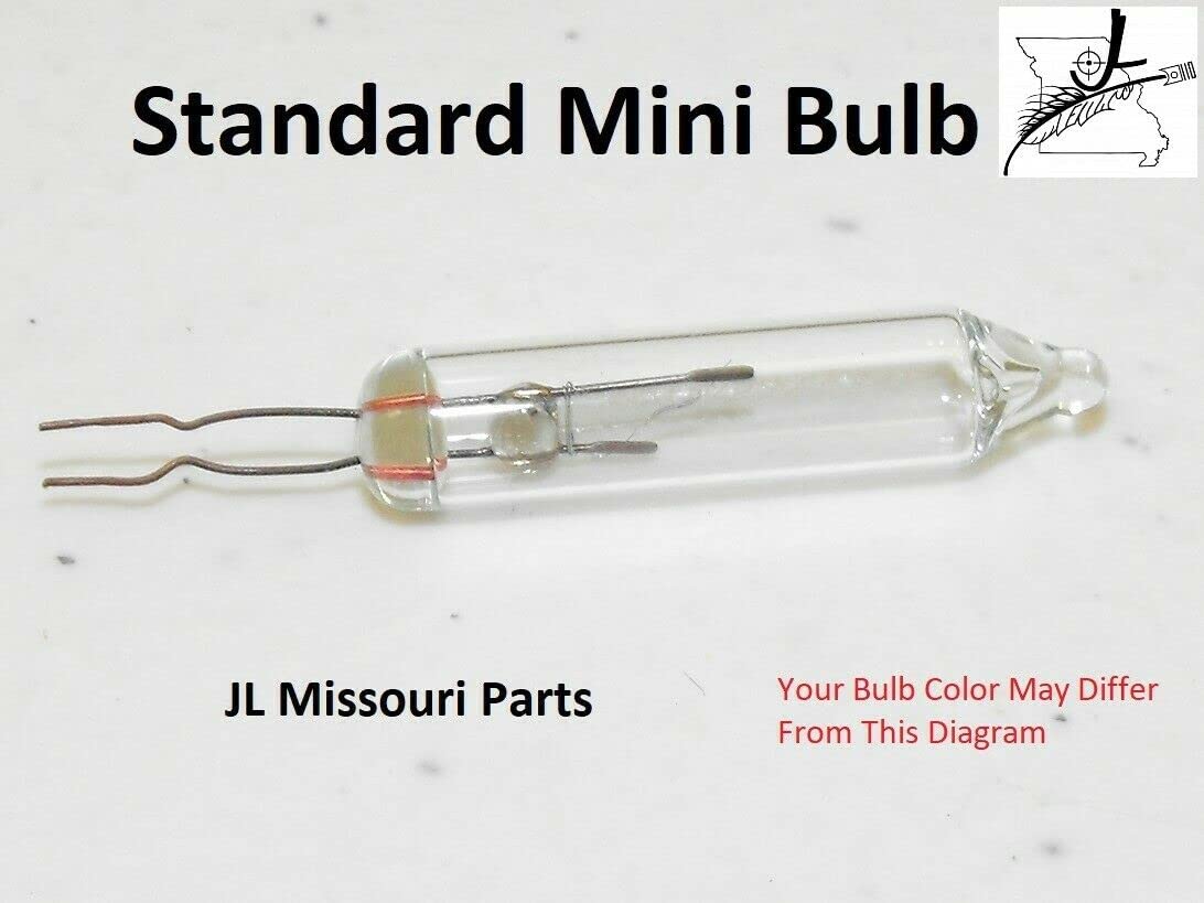 Jl Missouri Parts 2 Style A Flashers, Mini Bulb 2.5 Volt V .425 Watt W Clear Glass Incandescent Indoor Outdoor Bulbs Christmas T