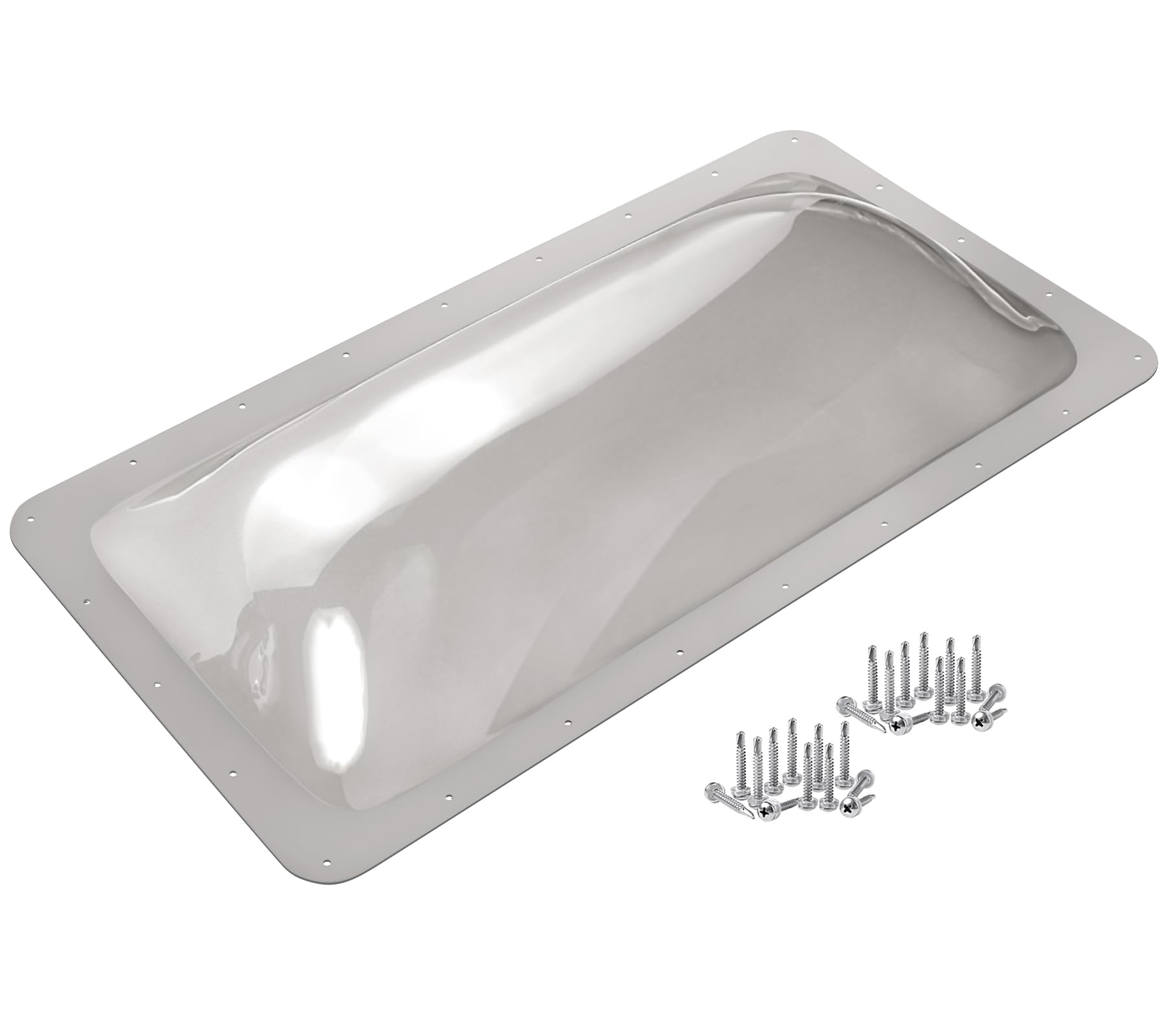 XMK RV Skylight Replacement Cover, Polycarbonate, 14in x 30in, Smoke Gray, Model RV Skylight-014, Impact Resistant