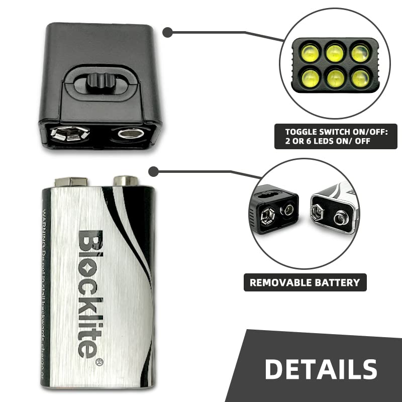 BLOCKLITE 2 Pack LED Mini Flashlights - High Lumens, Compact, Black, Portable, Replaceable Battery, Perfect for Camping and Halloween Gifts